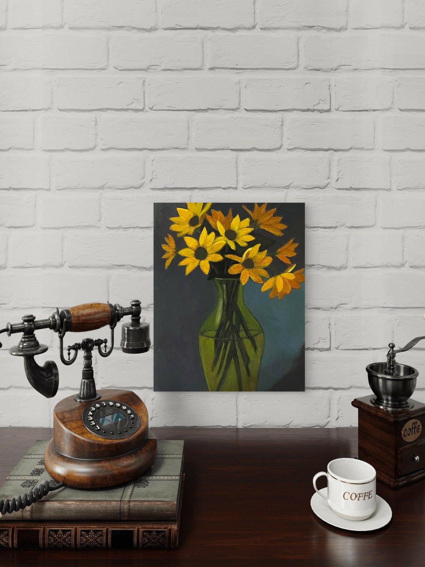 Bright yellow-orange flowers on dark background